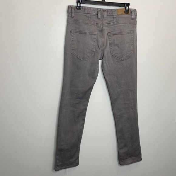 HALIFAX Jeans Mens 33 x 32 Gray Denim Skinny Distressed Cotton Stretch - Picture 3 of 6